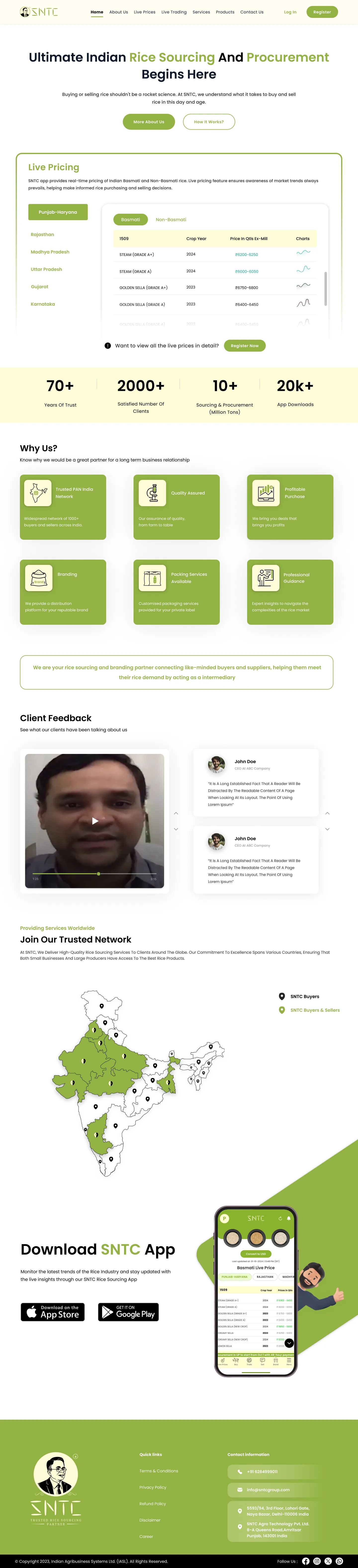 Portfolio website design showcasing professional company web page