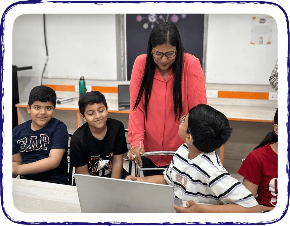 Kids learning digital skills