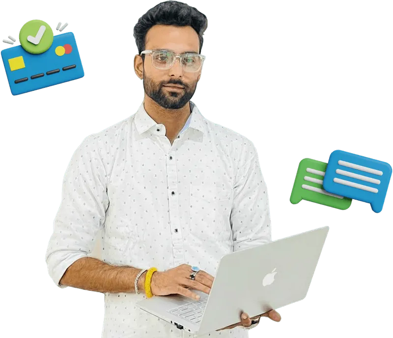 SEO specialist with laptop