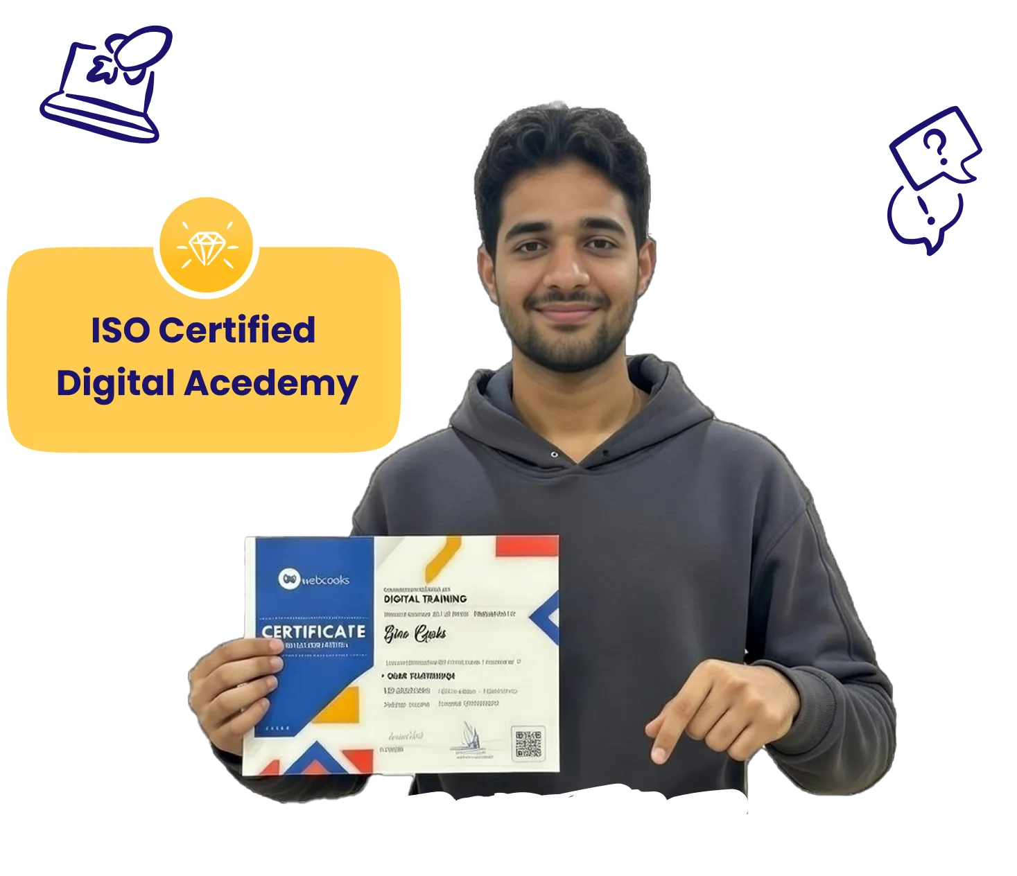 Certified C++ Student pointing