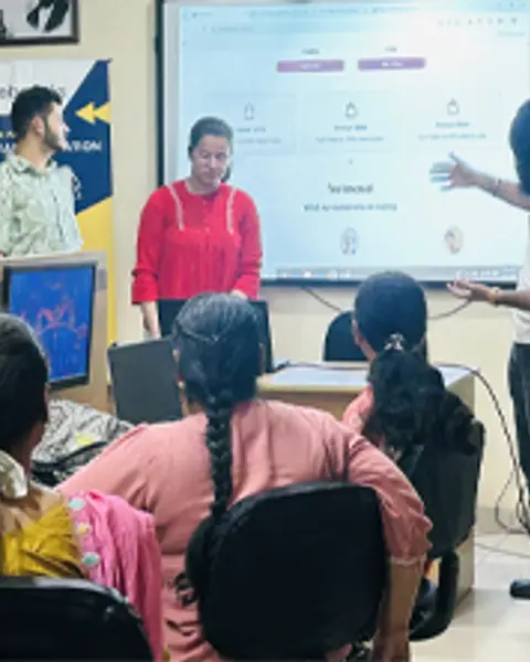 Students participating in a Webcooks digital marketing session at SSM College Dinanagar